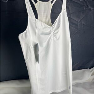 K-Swiss White Ruched Top